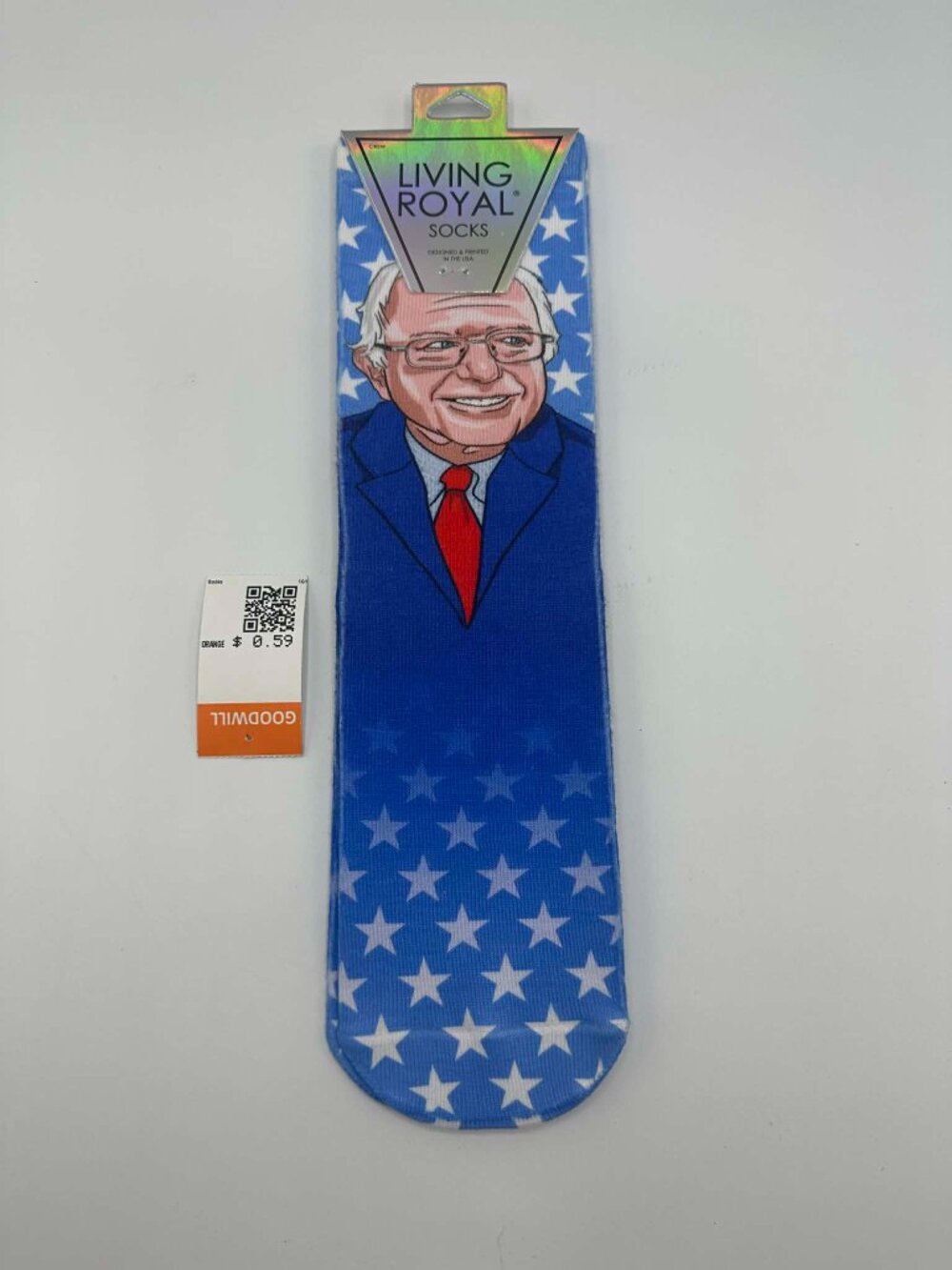 Bernie Sanders Living Royal Blue Star Socks - Picture 2 of 8